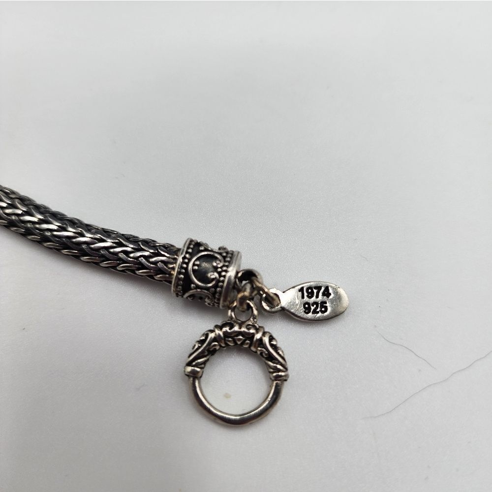 Sterling Silver Byzantine Toggle Bracelet 7" NWOT - Picture 4 of 6